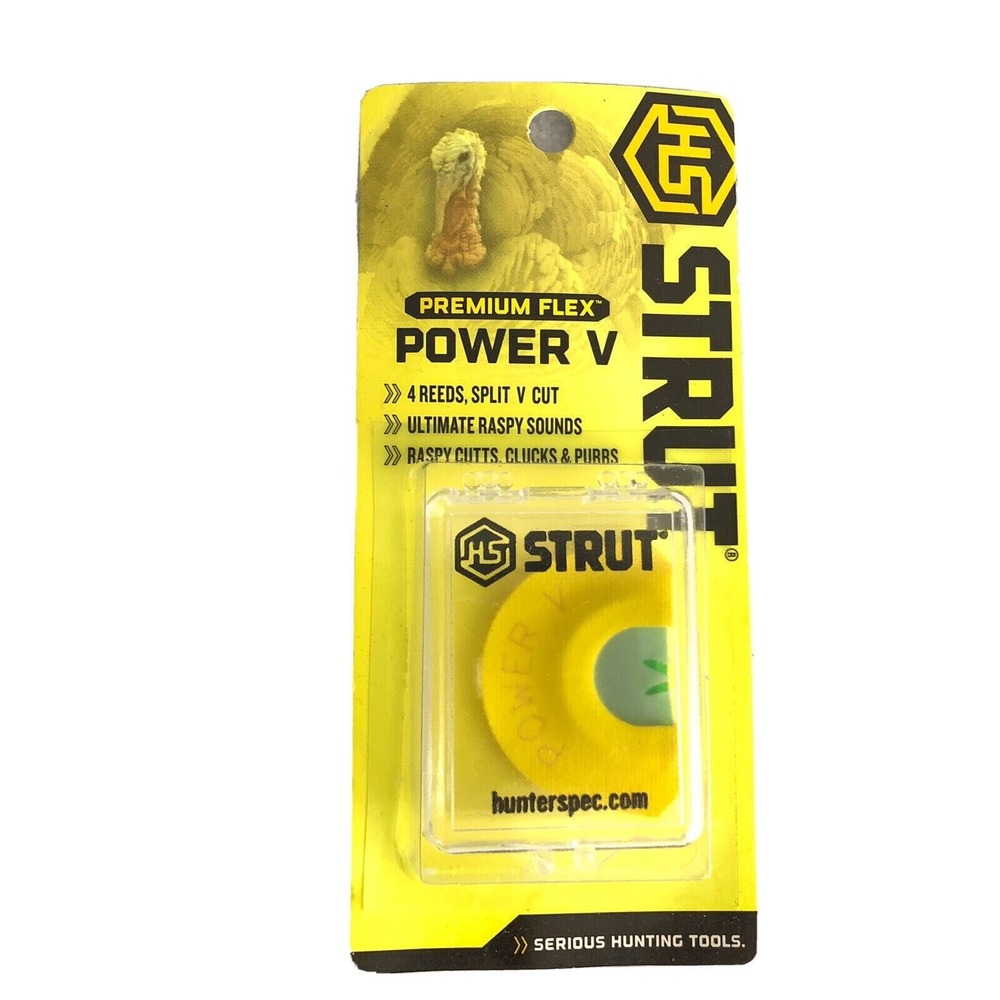 HS STRUT Power V Premium Flex 2 Thin Reeds Turkey Call‎ NEW with case